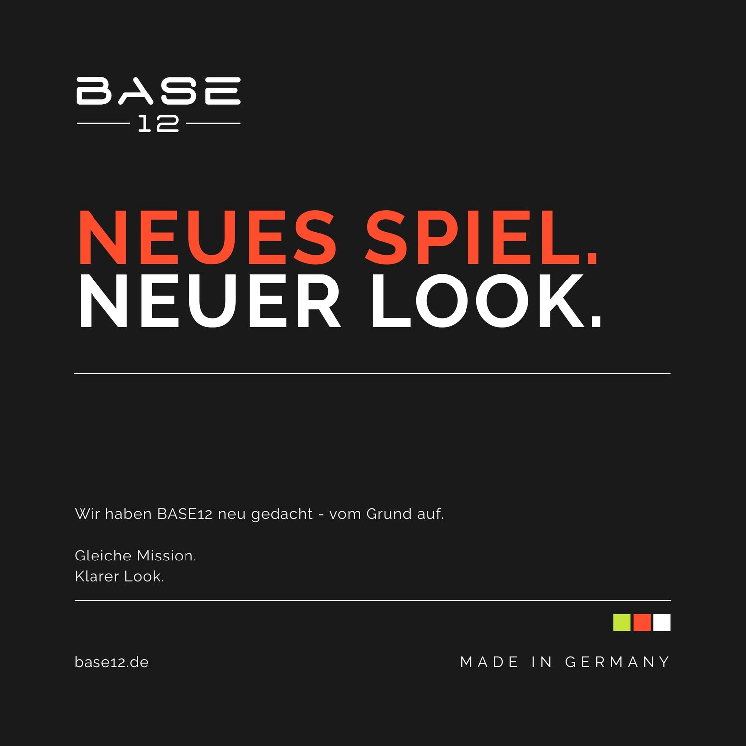 BASE12 Rebranding 2025 – Neues Spiel. Neuer Look. Tennissaiten Made in Germany ab 9,90 €